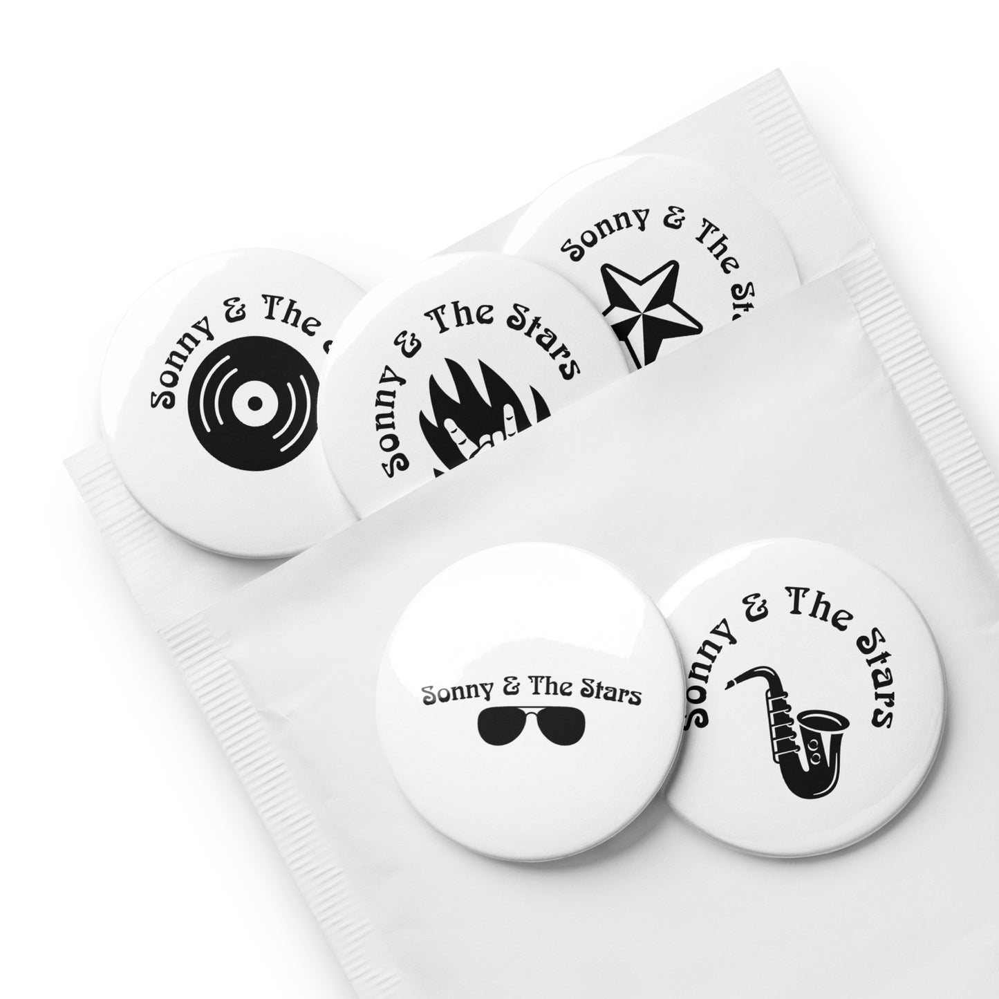Set of pin buttons